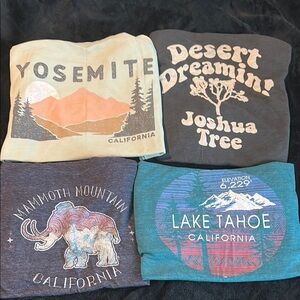 Graphic T-Shirts Set with Nature Themes